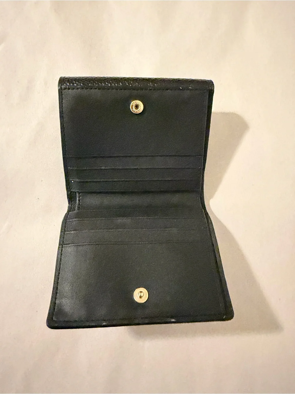 Coach Black Leather Wallet with Signature Horse & Carriage Turnlock